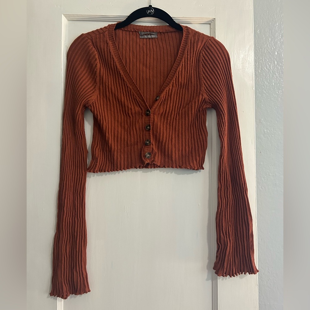 SOLD Urban Outfitters Terracotta Ribbed Knit Top